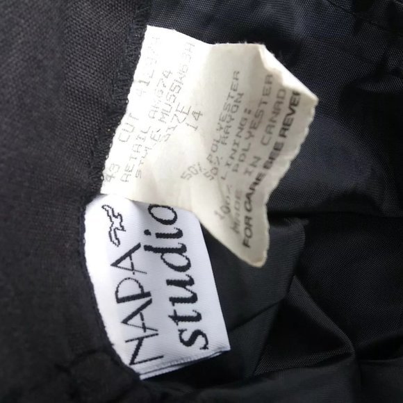 Vintage Napa Studio Women's Size 14 Black Long Pencil Skirt. - Picture 5 of 5